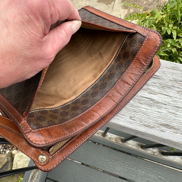 ‼️Final Sale‼️Celine Leather and Canvas Clutch/ Wristlet GUC - Picture 14 of 16